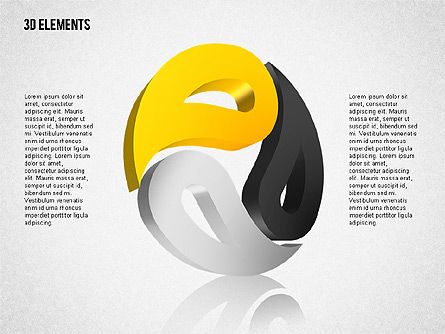 Benda Tiga Dimensi, Templat PowerPoint, 02067, Bentuk — PoweredTemplate.com