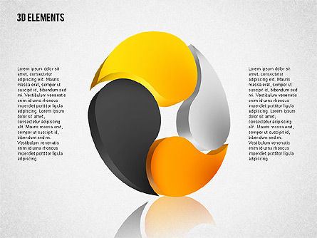 Three Dimensional Objects, Slide 4, 02067, Shapes — PoweredTemplate.com