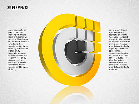 Oggetti tridimensionali, Slide 8, 02067, Forme — PoweredTemplate.com