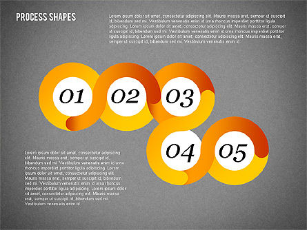 Formas serpentinas de estilo cinturón, Diapositiva 14, 02069, Diagramas de la etapa — PoweredTemplate.com