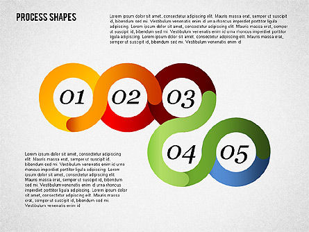 Formas serpentinas de estilo cinturón, Diapositiva 6, 02069, Diagramas de la etapa — PoweredTemplate.com