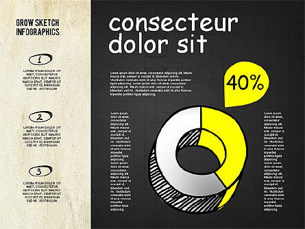 Gráficos 3D en estilo Sketch y Chalk, Diapositiva 13, 02074, Modelos de negocios — PoweredTemplate.com