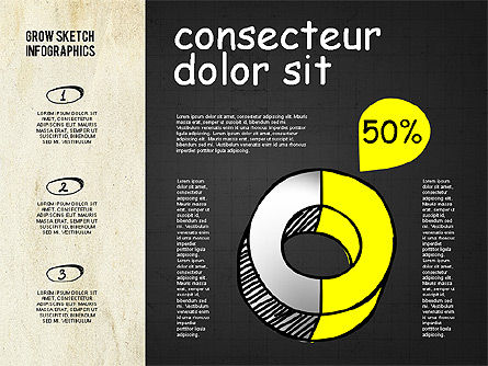 Gráficos 3D en estilo Sketch y Chalk, Diapositiva 14, 02074, Modelos de negocios — PoweredTemplate.com