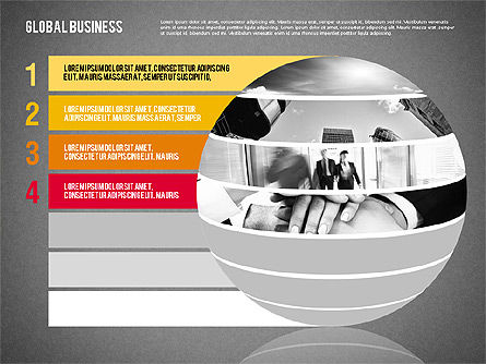 Étapes sur la sphère, Diapositive 13, 02076, Schémas d'étapes — PoweredTemplate.com