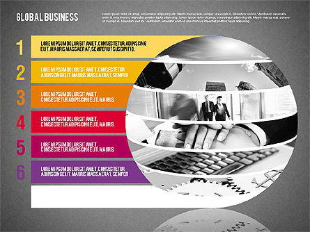 Étapes sur la sphère, Diapositive 15, 02076, Schémas d'étapes — PoweredTemplate.com