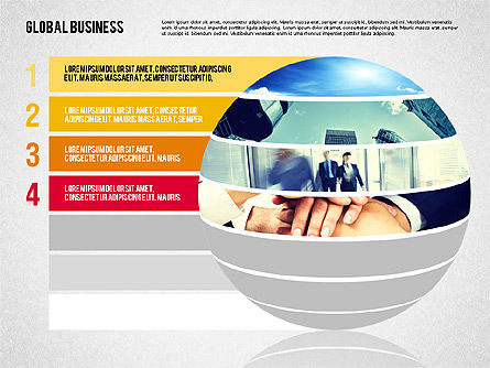 Étapes sur la sphère, Diapositive 5, 02076, Schémas d'étapes — PoweredTemplate.com