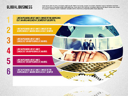 Étapes sur la sphère, Diapositive 7, 02076, Schémas d'étapes — PoweredTemplate.com