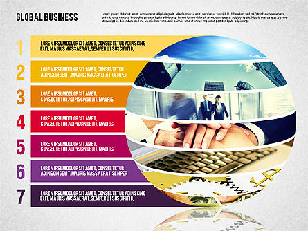 Pasos en Esfera, Diapositiva 8, 02076, Diagramas de la etapa — PoweredTemplate.com