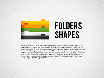 Folder stijl opties met vormen, PowerPoint-sjabloon, 02077, Stage diagrams — PoweredTemplate.com