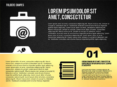 Options de style de dossier avec des formes, Diapositive 15, 02077, Schémas d'étapes — PoweredTemplate.com