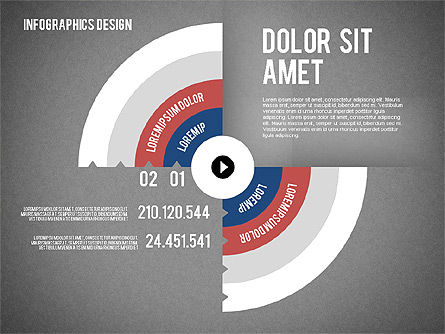 Options diagramme radial, Diapositive 10, 02078, Schémas d'étapes — PoweredTemplate.com