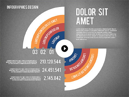 Options diagramme radial, Diapositive 11, 02078, Schémas d'étapes — PoweredTemplate.com