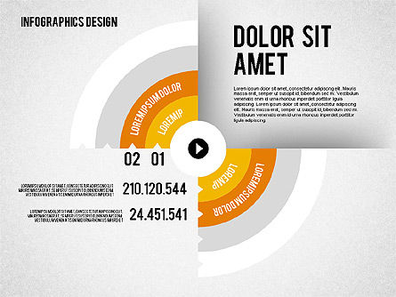 Options diagramme radial, Diapositive 2, 02078, Schémas d'étapes — PoweredTemplate.com
