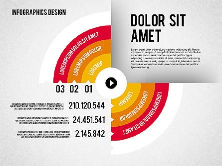 Options diagramme radial, Diapositive 3, 02078, Schémas d'étapes — PoweredTemplate.com