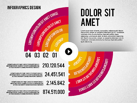 Options diagramme radial, Diapositive 4, 02078, Schémas d'étapes — PoweredTemplate.com