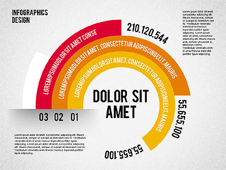 Options diagramme radial, Diapositive 7, 02078, Schémas d'étapes — PoweredTemplate.com