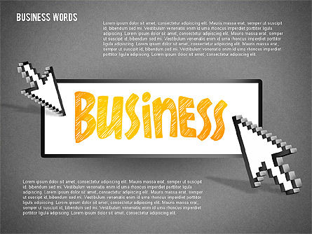 Palabras en el botón con cursor de flecha, Diapositiva 11, 02079, Formas — PoweredTemplate.com