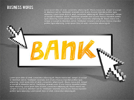 Palabras en el botón con cursor de flecha, Diapositiva 13, 02079, Formas — PoweredTemplate.com