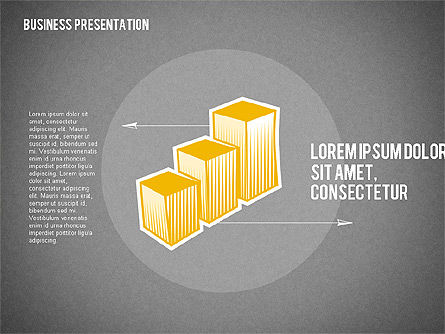 Presentation with Business Shapes, Slide 10, 02080, Business Models — PoweredTemplate.com