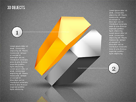 3D Composite Shapes, Slide 10, 02081, Shapes — PoweredTemplate.com