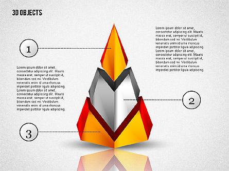 Formes composites 3d, Diapositive 7, 02081, Formes — PoweredTemplate.com