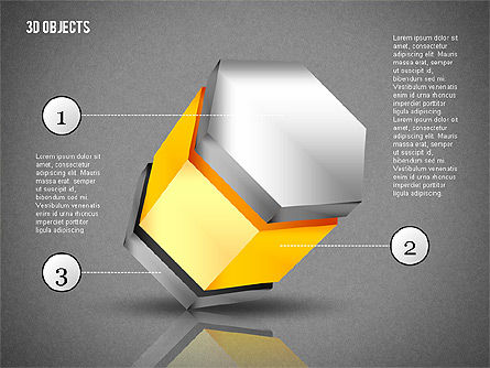 3d zusammengesetzte formen, Folie 9, 02081, Schablonen — PoweredTemplate.com