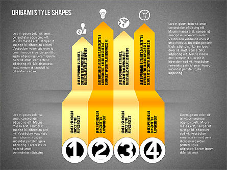 Schéma de processus à quatre étapes, Diapositive 12, 02084, Schémas de procédés — PoweredTemplate.com