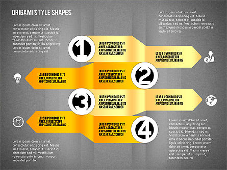 Schéma de processus à quatre étapes, Diapositive 16, 02084, Schémas de procédés — PoweredTemplate.com