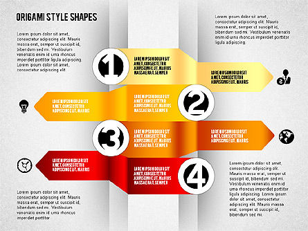 Diagrama del proceso de cuatro pasos, Diapositiva 8, 02084, Diagramas de proceso — PoweredTemplate.com