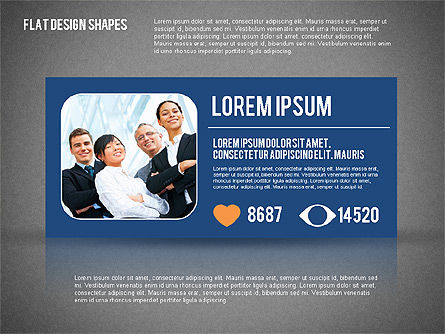 Presentación con diseño plano Formas e iconos, Diapositiva 14, 02086, Plantillas de presentación — PoweredTemplate.com