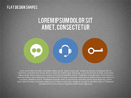 Presentación con diseño plano Formas e iconos, Diapositiva 15, 02086, Plantillas de presentación — PoweredTemplate.com