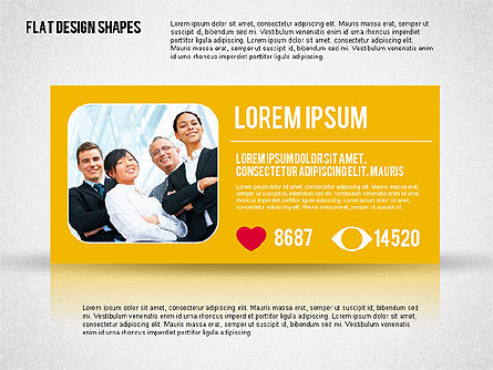 Presentación con diseño plano Formas e iconos, Diapositiva 6, 02086, Plantillas de presentación — PoweredTemplate.com