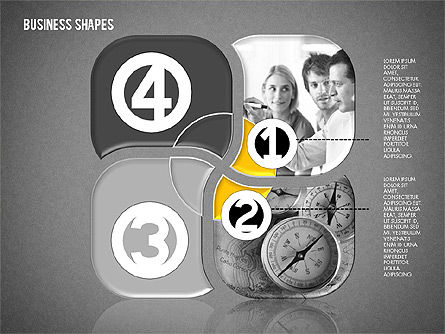 Diagrama de escenario con fotos, Diapositiva 10, 02087, Diagramas de la etapa — PoweredTemplate.com