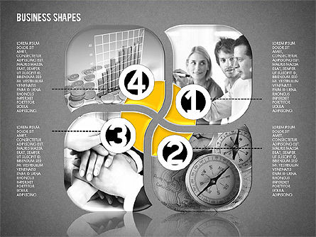 Schéma de scène avec photos, Diapositive 12, 02087, Schémas d'étapes — PoweredTemplate.com