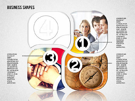 Schéma de scène avec photos, Diapositive 3, 02087, Schémas d'étapes — PoweredTemplate.com