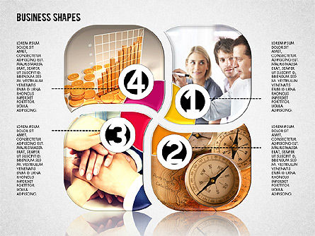 Schéma de scène avec photos, Diapositive 4, 02087, Schémas d'étapes — PoweredTemplate.com