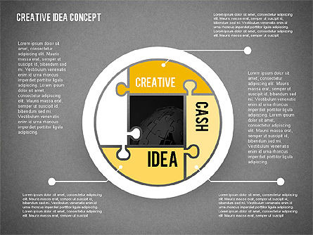 아이디어 개발 단계, 슬라이드 11, 02088, 단계 도표 — PoweredTemplate.com