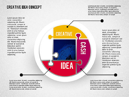 アイデア開発の段階, スライド 3, 02088, 段階図 — PoweredTemplate.com