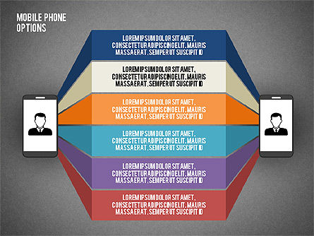 智能手机选项, 幻灯片 16, 02091, 阶段图 — PoweredTemplate.com