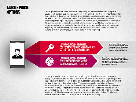 Options de téléphone intelligent, Diapositive 3, 02091, Schémas d'étapes — PoweredTemplate.com