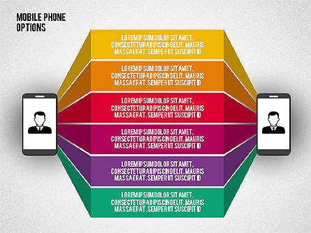 スマートフォンオプション, スライド 8, 02091, 段階図 — PoweredTemplate.com