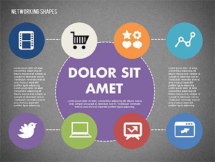 Mapa de la mente con los iconos, Diapositiva 16, 02092, Modelos de negocios — PoweredTemplate.com