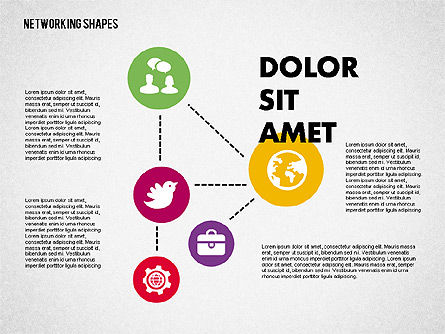 Mind map with icons, Diapositive 3, 02092, Modèles commerciaux — PoweredTemplate.com
