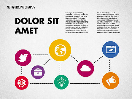 Mind map with icons, Diapositive 6, 02092, Modèles commerciaux — PoweredTemplate.com