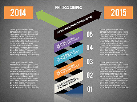 Flèches rayées, Diapositive 10, 02096, Schémas de procédés — PoweredTemplate.com