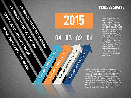 Flechas rayadas, Diapositiva 11, 02096, Diagramas de proceso — PoweredTemplate.com