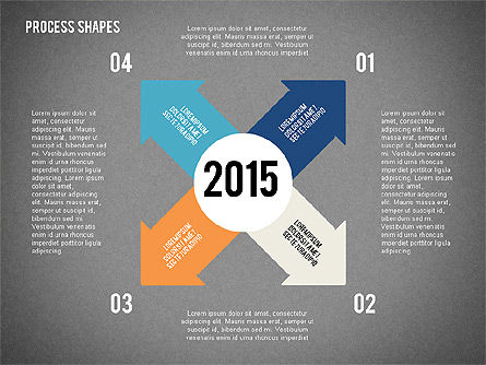 Flechas rayadas, Diapositiva 12, 02096, Diagramas de proceso — PoweredTemplate.com