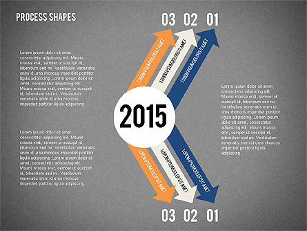 Flèches rayées, Diapositive 15, 02096, Schémas de procédés — PoweredTemplate.com