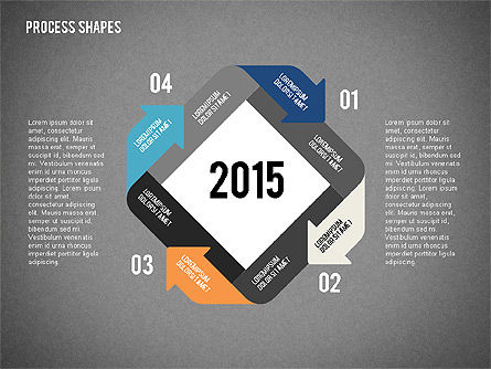 Flechas rayadas, Diapositiva 16, 02096, Diagramas de proceso — PoweredTemplate.com