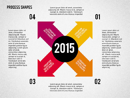 Flechas rayadas, Diapositiva 4, 02096, Diagramas de proceso — PoweredTemplate.com